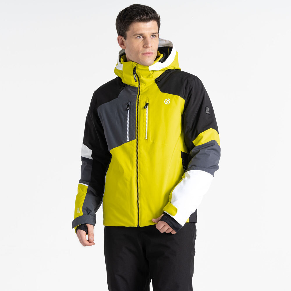 Shred Jacket - Herren Skijacke | mit abnehmbarer Kapuze - Gelb-Schwarz