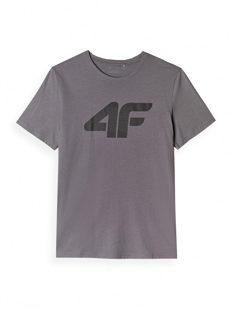 4F T-SHIRT - Herren T-Shirt | mit großem Logo - Grau GREY Bild 3