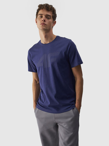 4F T-SHIRT - Herren T-Shirt | mit großem Logo - Blau NAVY Bild 1