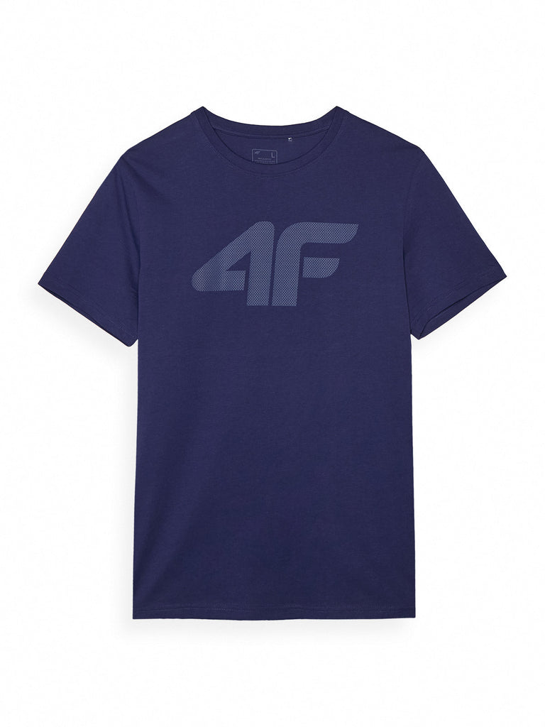 4F T-SHIRT - Herren T-Shirt | mit großem Logo - Blau NAVY Bild 3