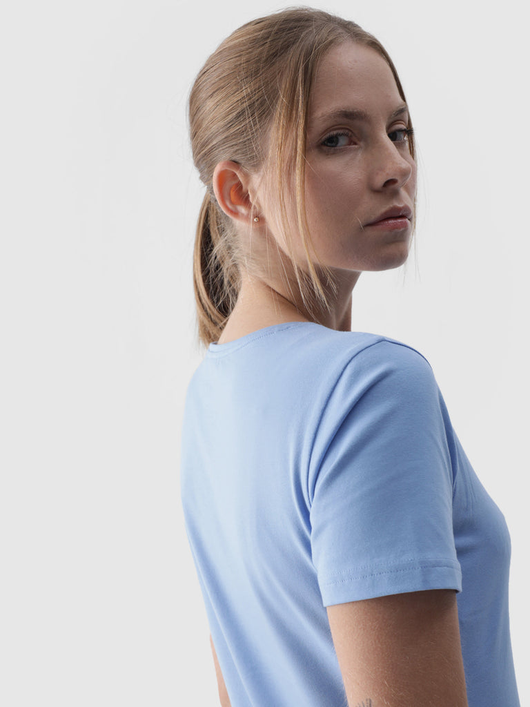 4F TSHIRT - Damen Shirt | mit Baumwolle - Blau DENIM Bild 3