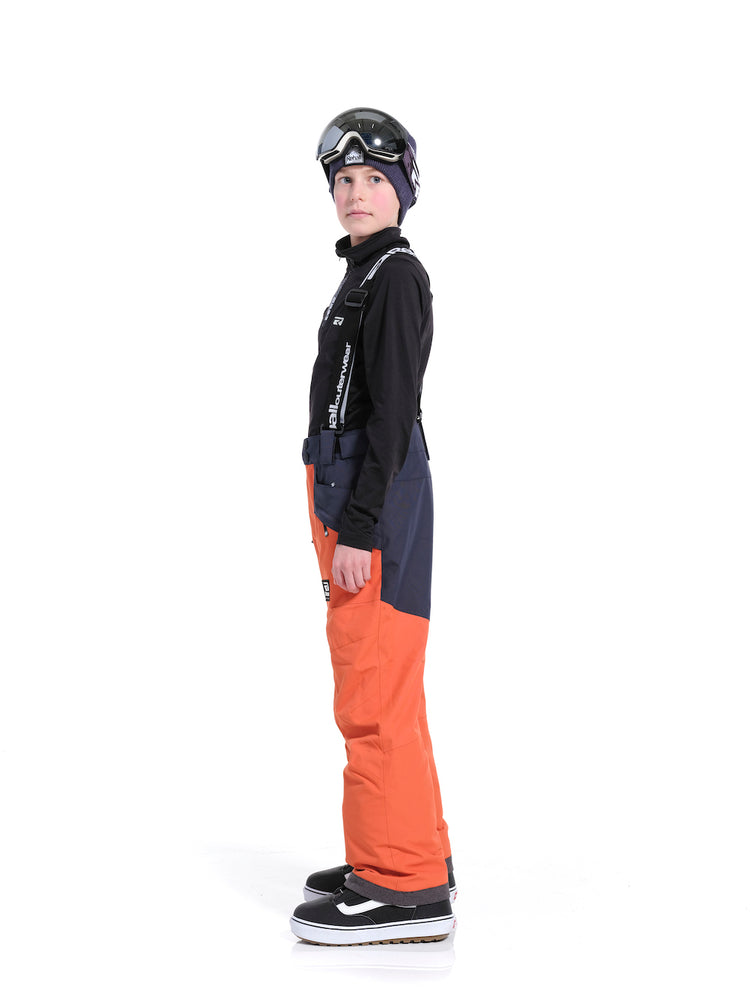 
                  
                    Laden Sie das Bild in den Galerie-Viewer, DIGGER-R-jr.- Kinder Skihose | mit abnehmbaren Hosenträgern - Orange-Blau
                  
                