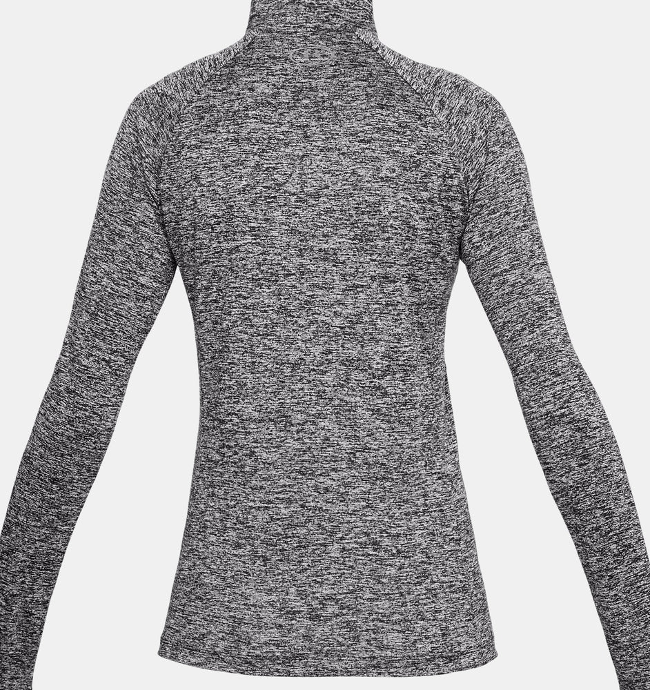 
                  
                    Laden Sie das Bild in den Galerie-Viewer, Shirt UA Tech™ Twist - Damen Midlayer | locker, leicht und kühl - Grau-Schwarz meliert
                  
                