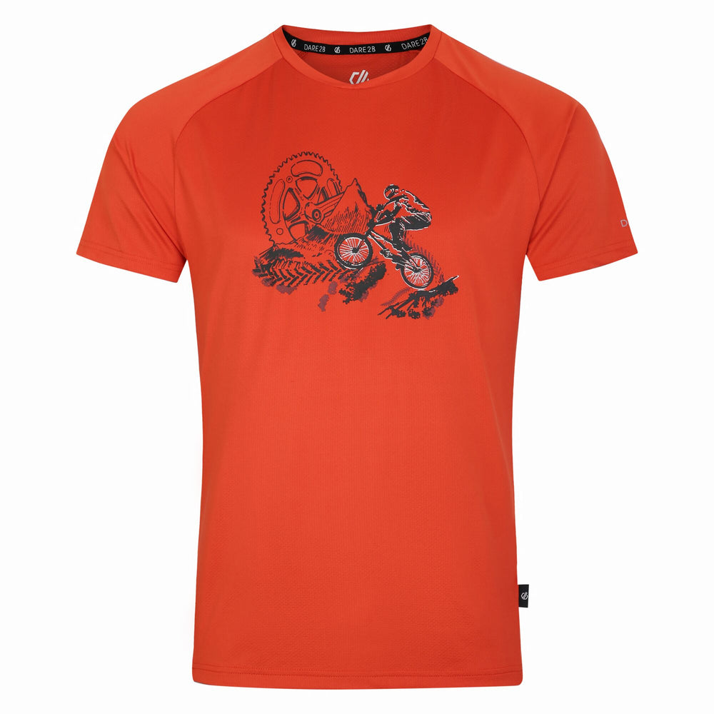Tech Tee - Herren T-Shirt | reflektierende Prints - Orange