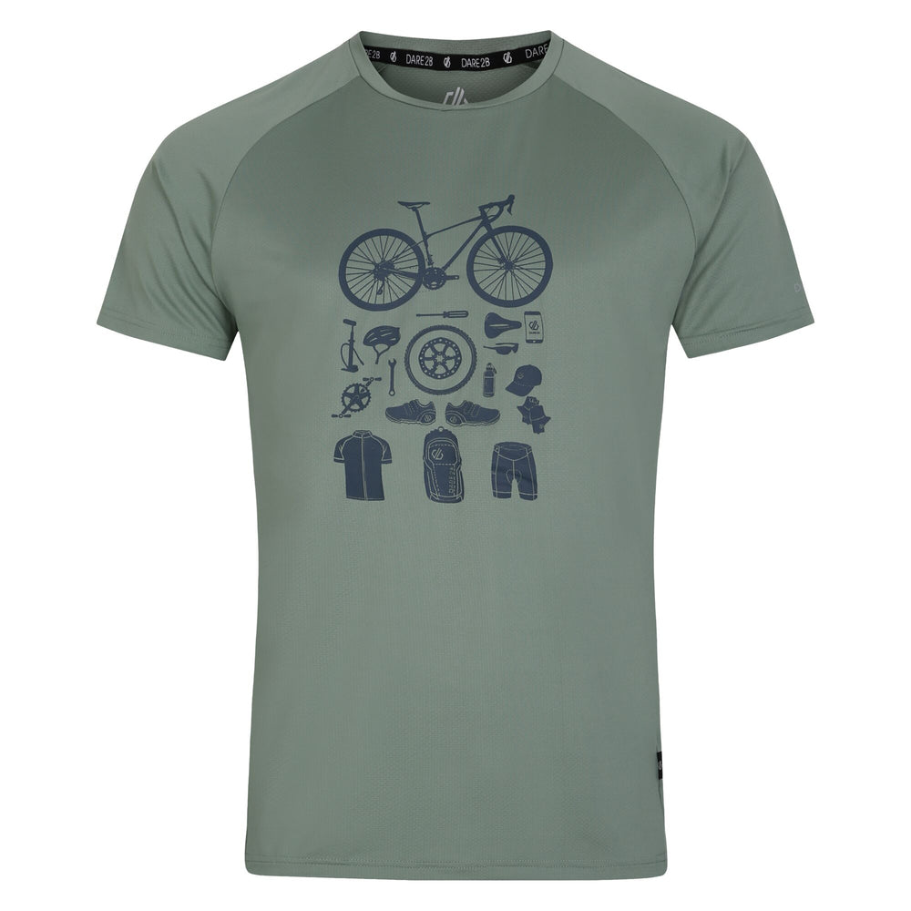 Tech Tee - Herren T-Shirt | reflektierende Prints - Grün