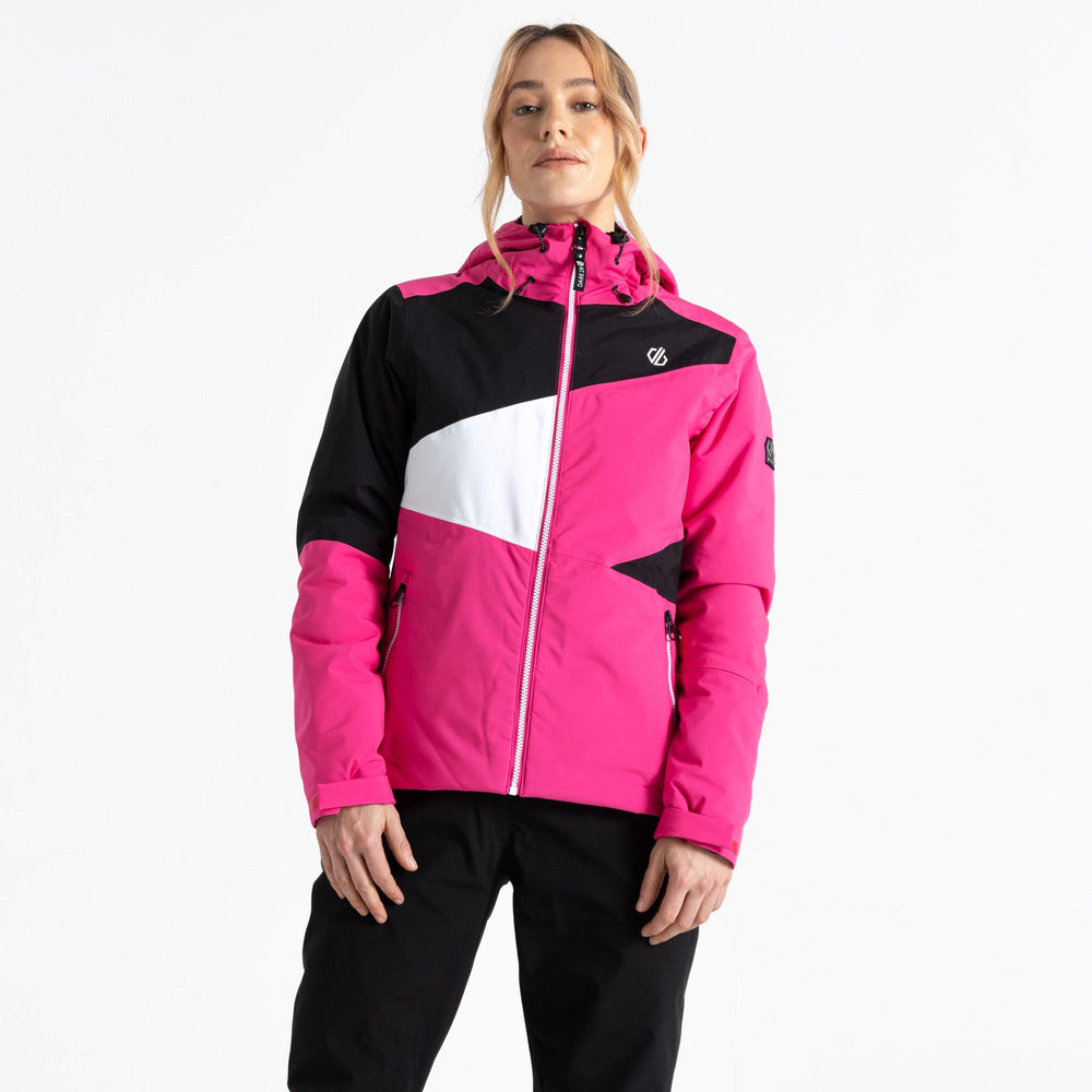 Ice Jacket - Damen Skijacke | mit verschweißten Nähten - Pink-Schwarz
