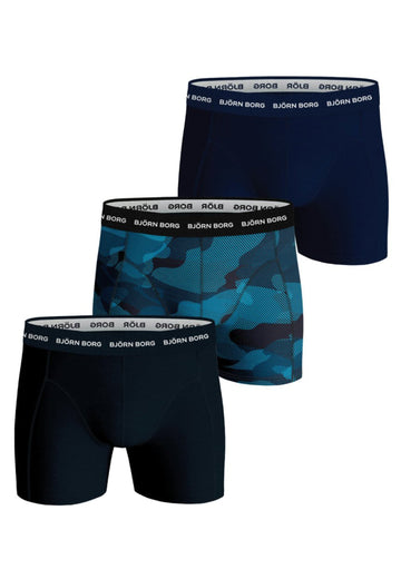 Shorts BB Shadeline 3p - Herren Unterhose | aus weichem Baumwoll-Stretch - Blau blau Bild 1