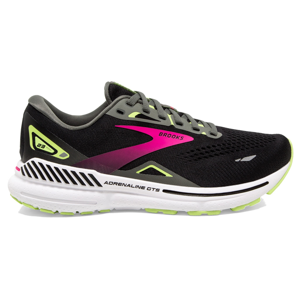 Adrenaline GTS 23 - Damen Laufschuh Breite Passform | mit softer, leichter Dämpfung - Schwarz Black/Gunmetal/Sharp Green Bild 1