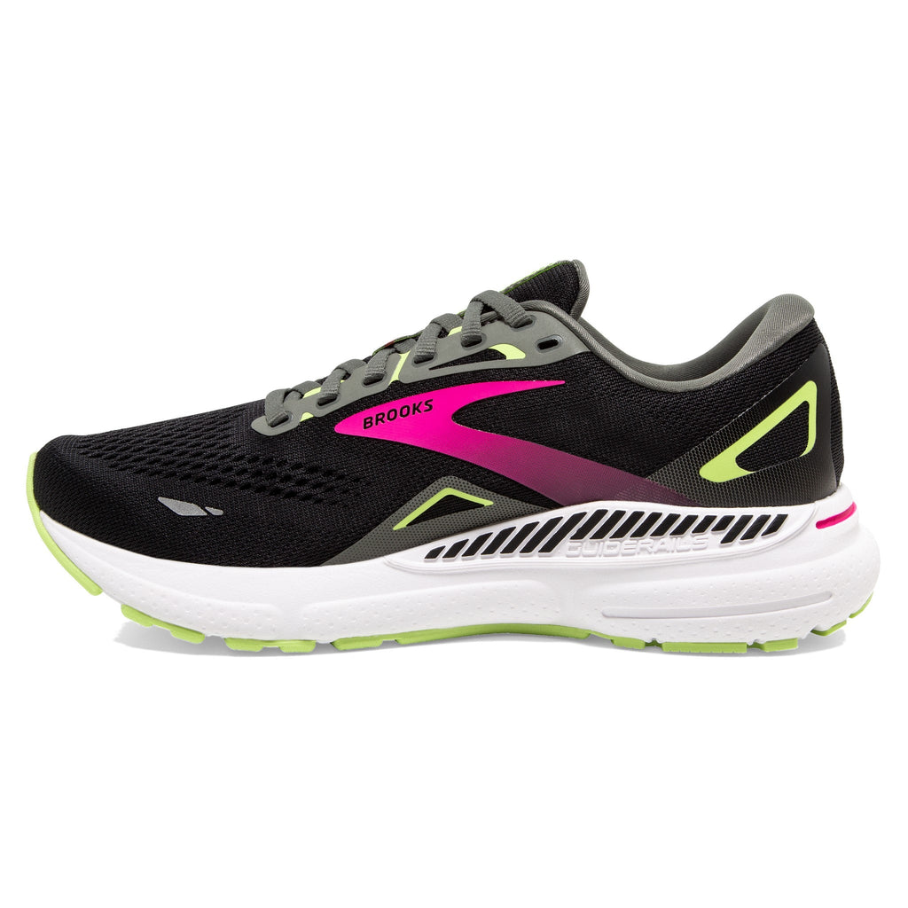 Adrenaline GTS 23 - Damen Laufschuh Breite Passform | mit softer, leichter Dämpfung - Schwarz Black/Gunmetal/Sharp Green Bild 2