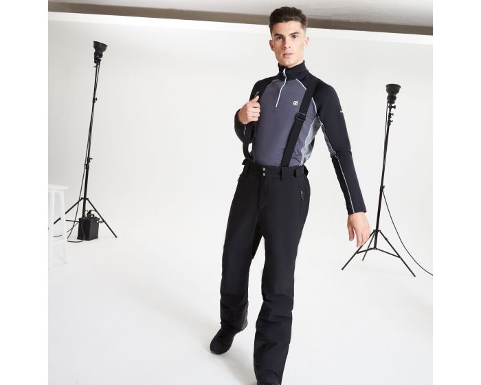 Achieve II Pant - Herren Skihose - reguläre Beinlänge | mit abnehmbaren Hosenträgern - Schwarz