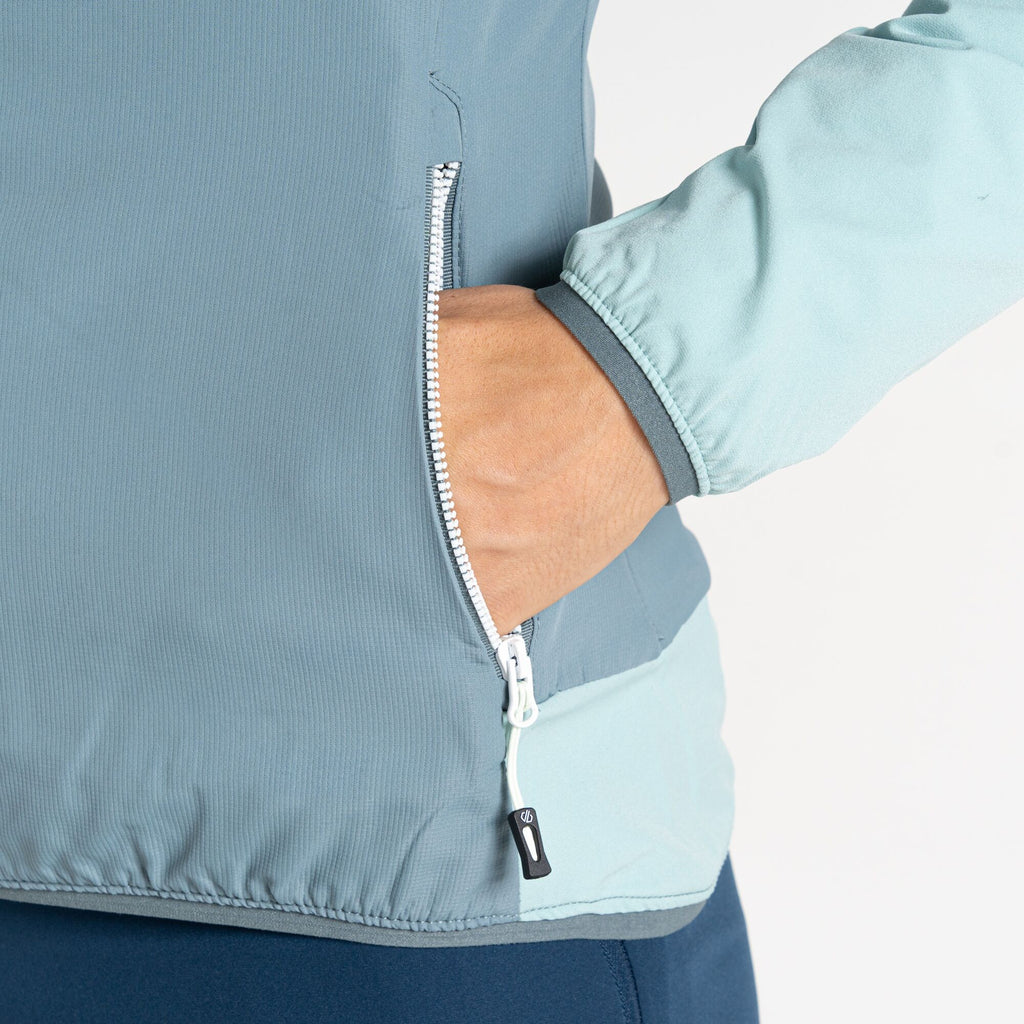 Ardently II Softshell - Damen Jacke | Kapuze mit Gummizug - Blau Aquifr/ElGry Bild 5