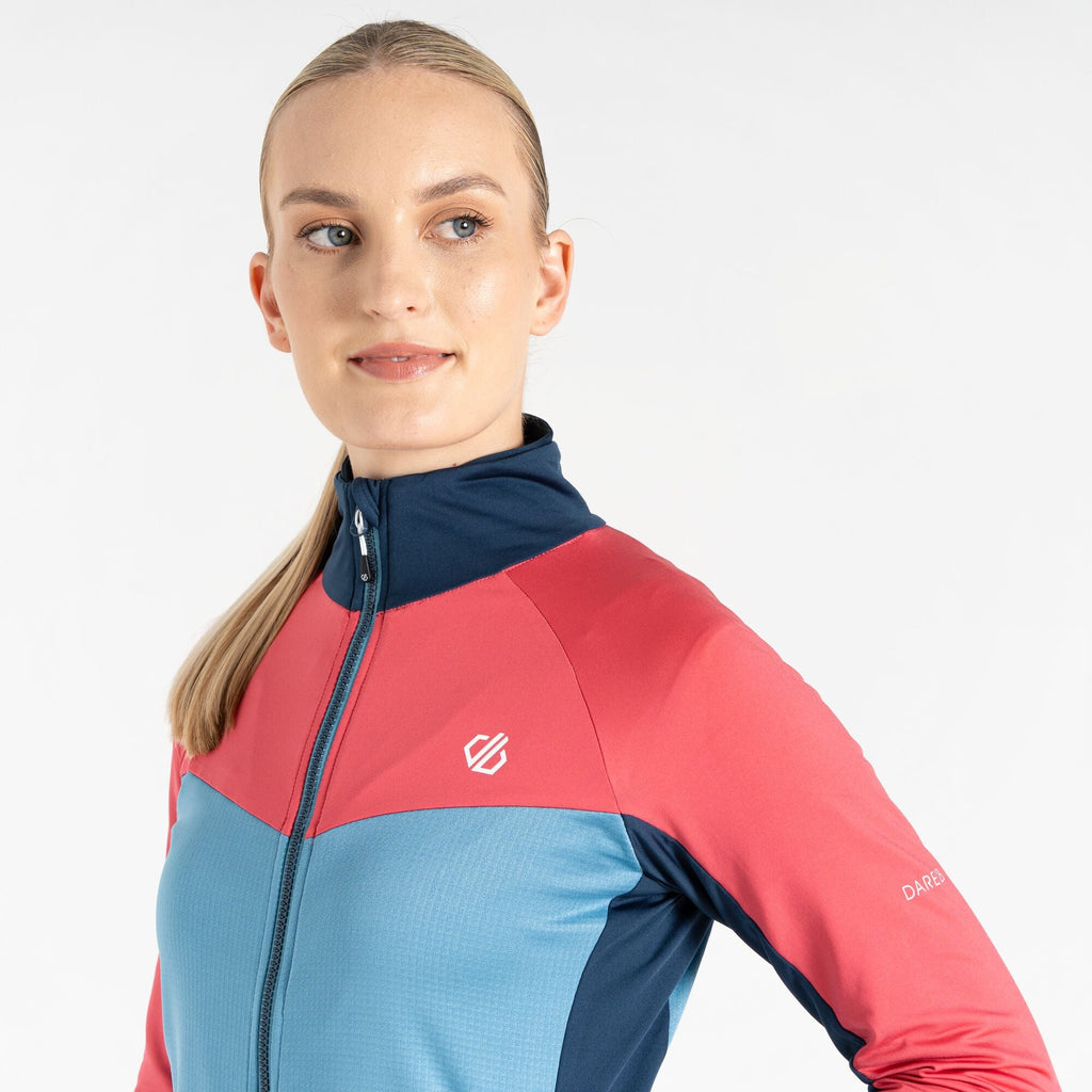 Ascending CoreStr - Damen Stretchjacke | anliegender Kragen - Blau Niagara Blue/Sorbet Pink Bild 6