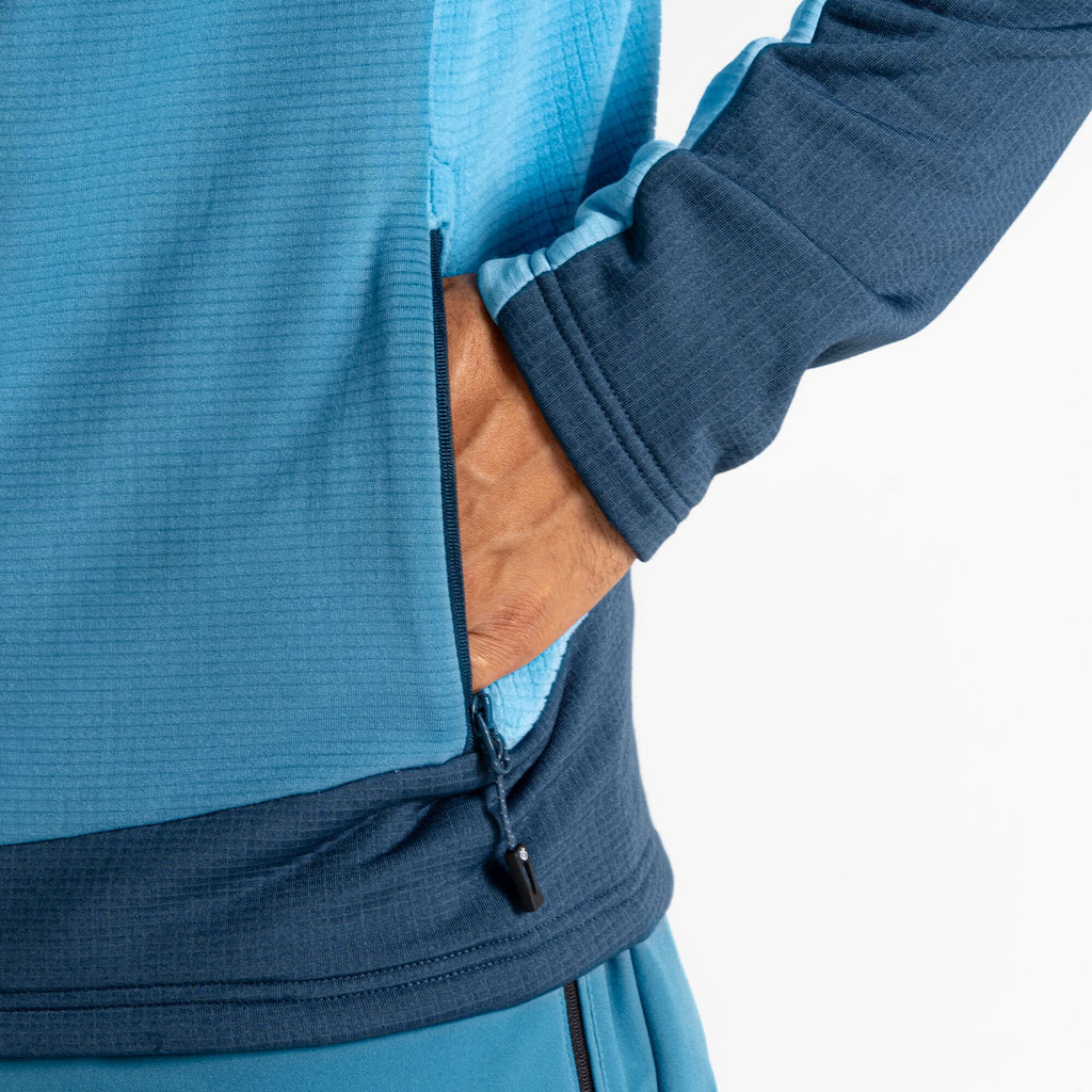 Assimilate IV Stretch Midlayer - Herren Jacke | fixierte Kapuze - Blau MnltDm/BlStl Bild 5