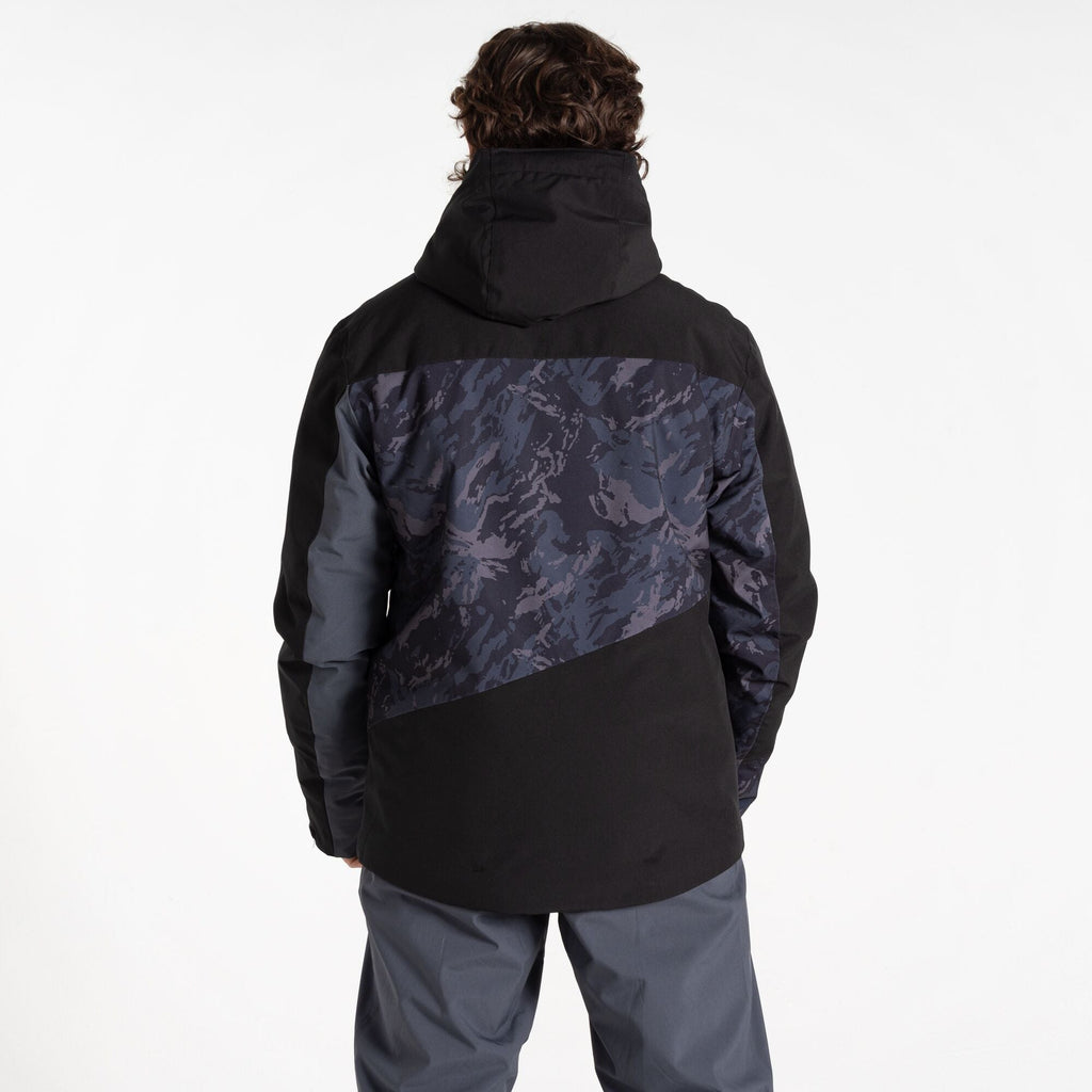 Baseplate II Jaket - Herren Skijacke | abnehmbare Kapuze - Schwarz Black/EbonyGreyMountainPrint/EbonyGrey Bild 2