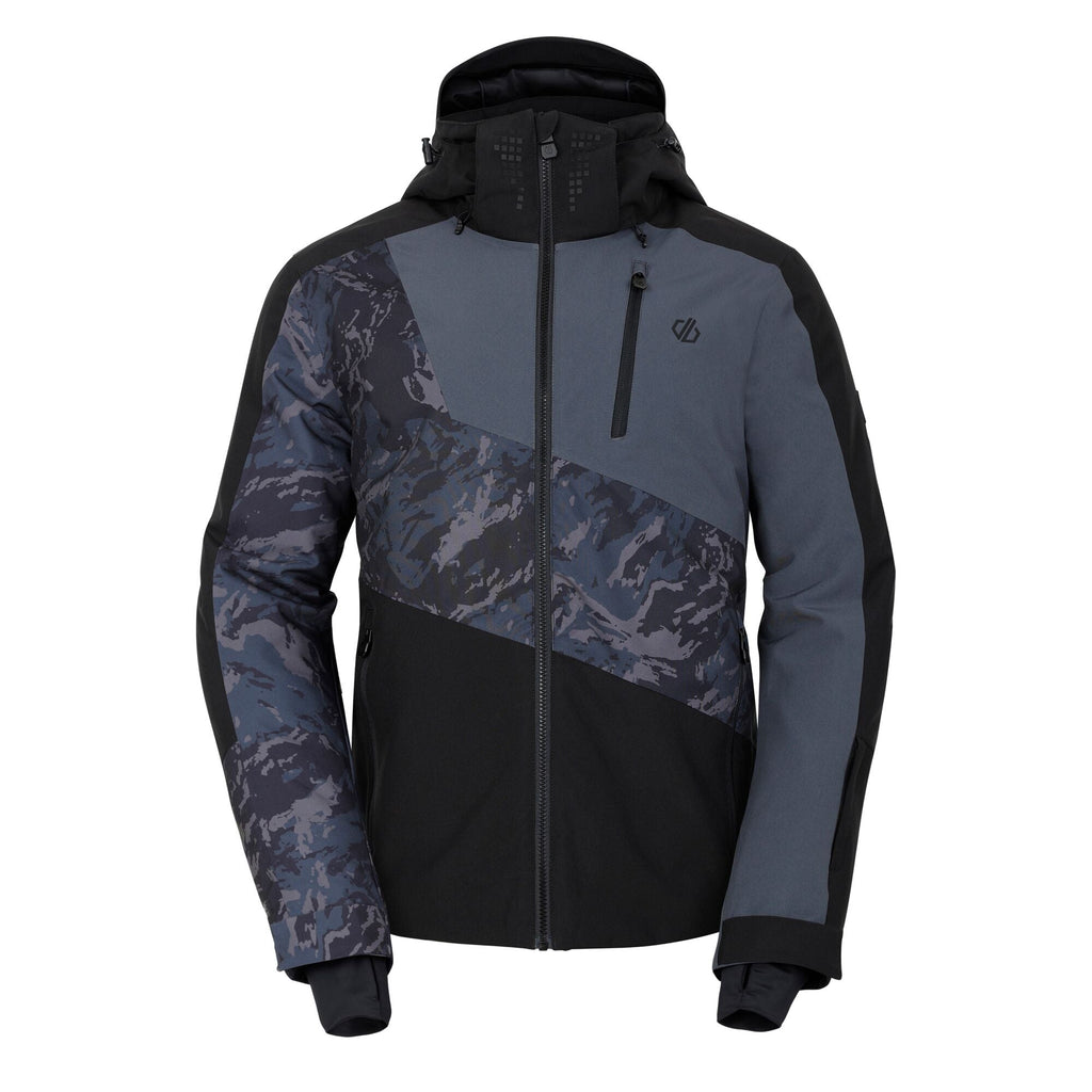 Baseplate II Jaket - Herren Skijacke | abnehmbare Kapuze - Schwarz Black/EbonyGreyMountainPrint/EbonyGrey Bild 7