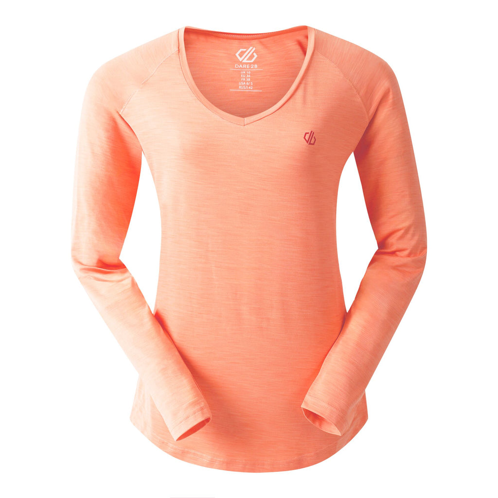 Discern Tee - Damen Langarmshirt | flexible Passform - Orange Shrimp Bild 3