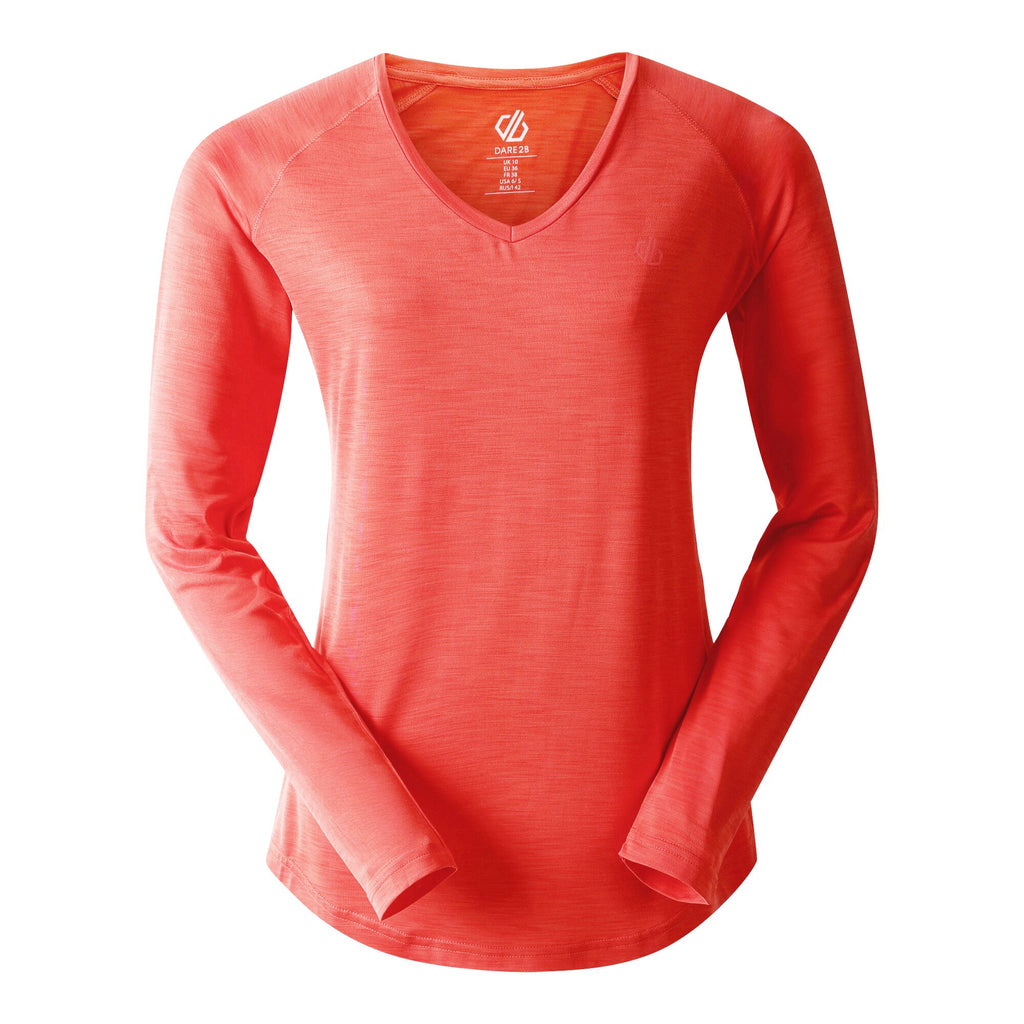 Discern Tee - Damen Langarmshirt | flexible Passform - Orange Peach Bloom Bild 3
