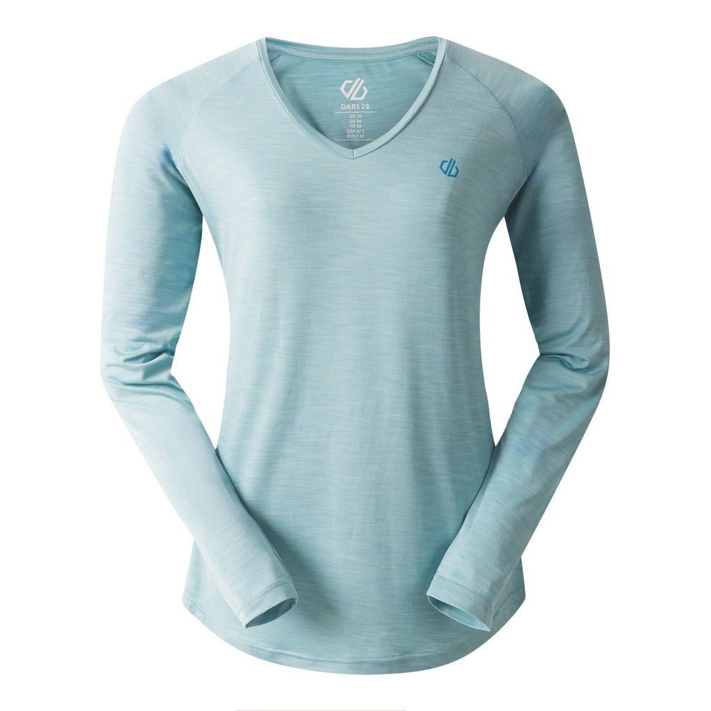 Discern Tee - Damen Langarmshirt | flexible Passform - Blau Aquifer Bild 3