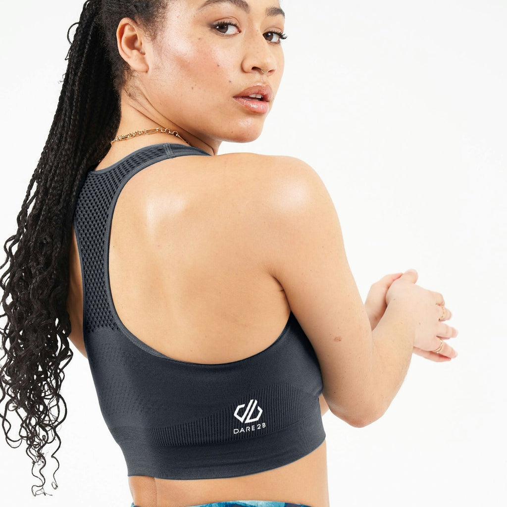 Dont Sweat It Bra - Sport BH | vorgeformte Cups mit herausnehmbaren Polstern - Grau L3U Ebony/Ebony Bild 2