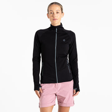 Emerging Core Stretch - Damen Midlayer | hoher anliegender Kragen - Schwarz Black Bild 1