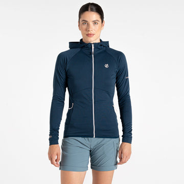 Evolving Core Stretch - Damen Midlayer | fixierte Kapuze - Blau MnltDm/PlPch Bild 1