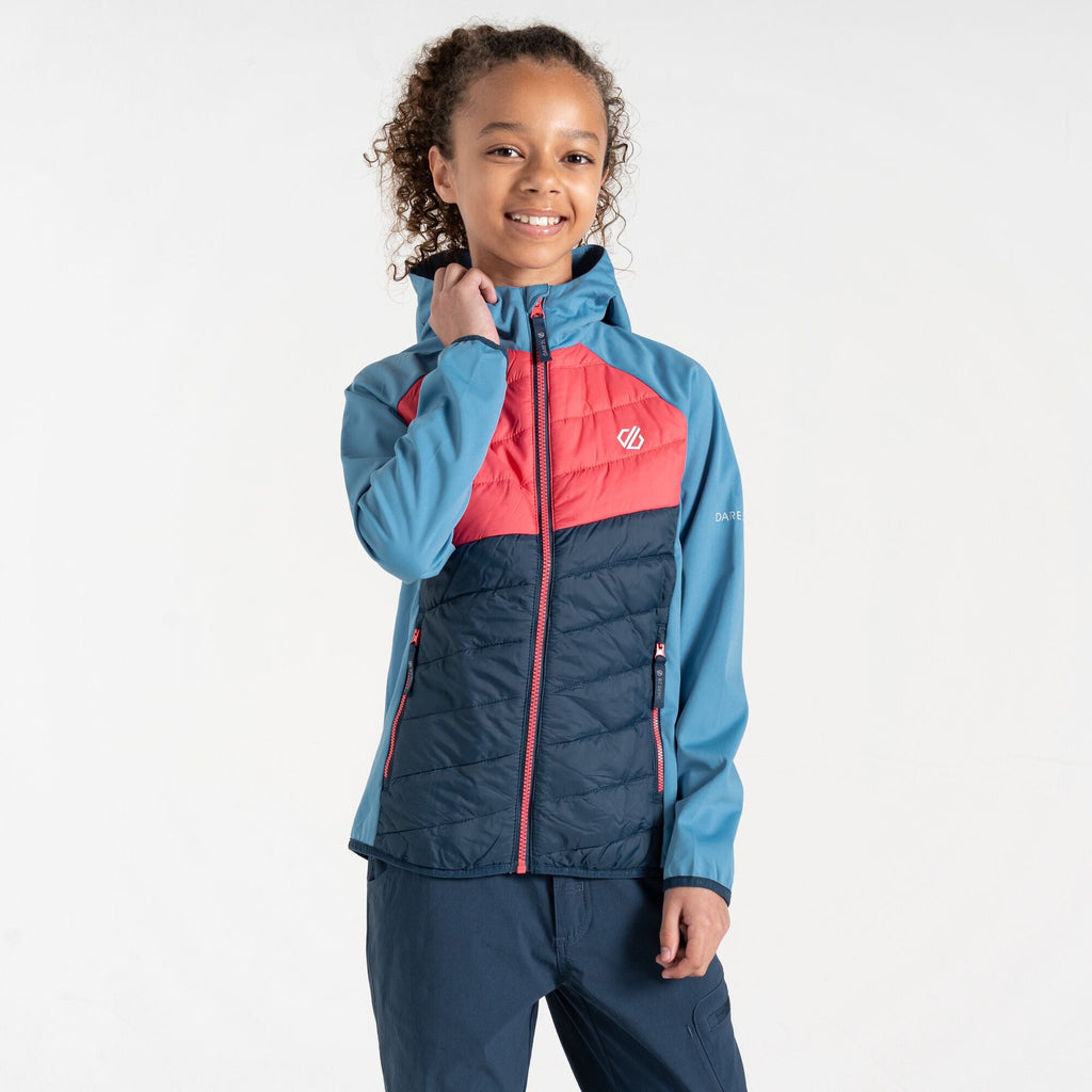Explore Hybrid - Kinder Jacke | wasserdicht und atmungsaktiv - Pink-Blau Sorbet Pink/Niagara Blue Bild 1