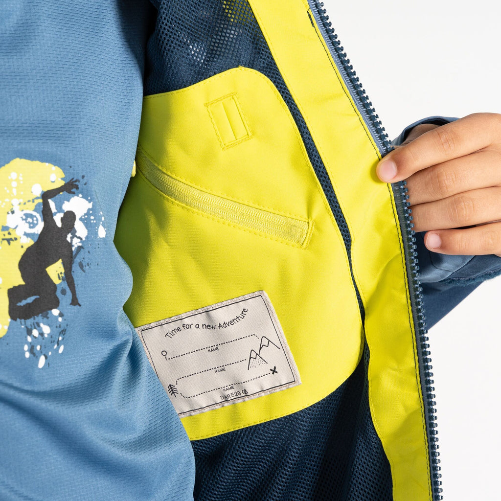 Explore II Jacket - Kinderjacke | wasserdicht und atmungsaktiv - Gelb-Blau Coronet Blue/Moonlight Denim Bild 5