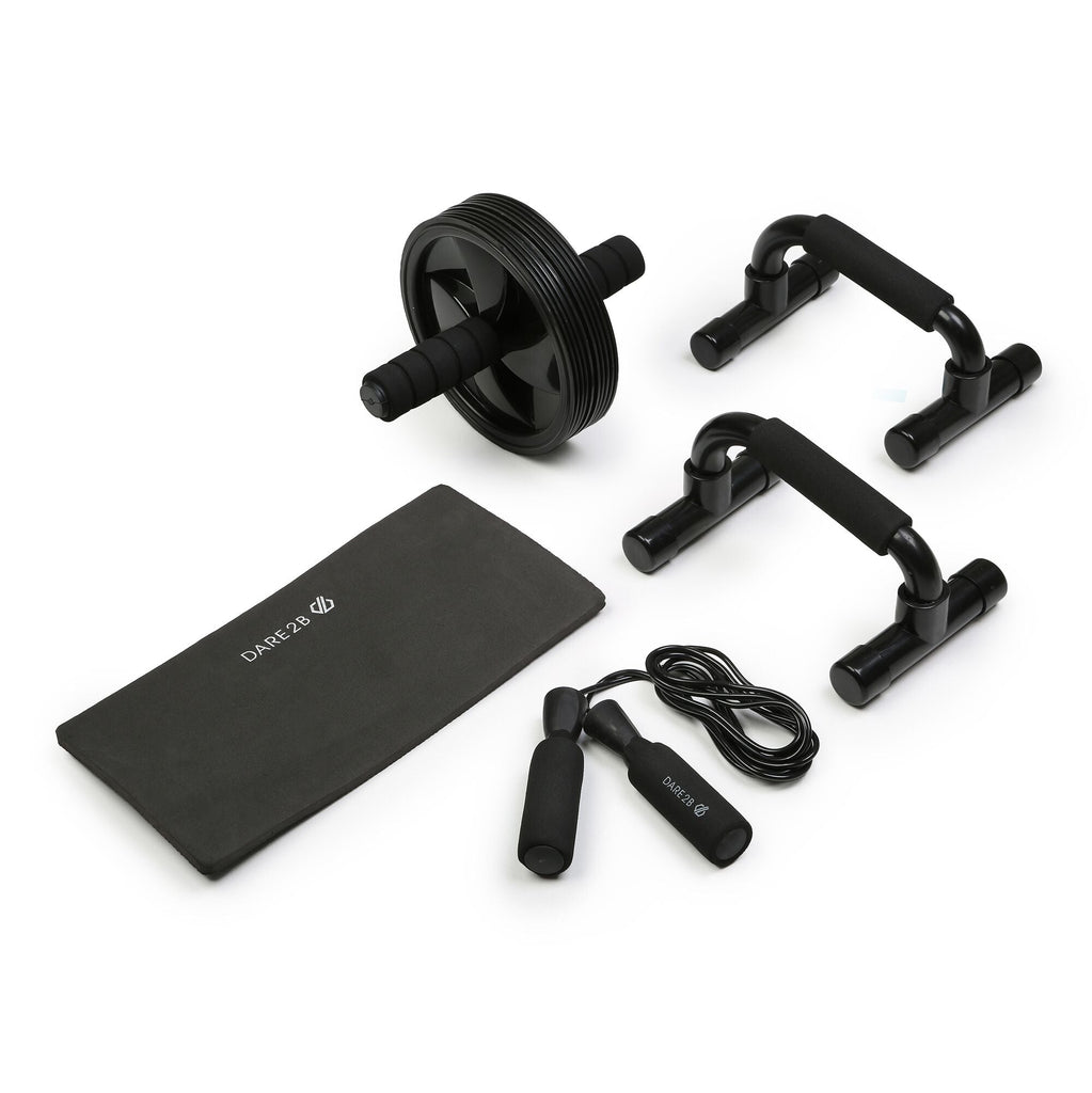 Fitness Set | 4-teilig mit leichtem Springseil - Schwarz Black Bild 1
