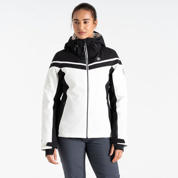 Flurry Jacket - Damen Skijacke | hochwärmende Polsterung - Schwarz-Weiß Black/Blanc De Blanc Bild 1