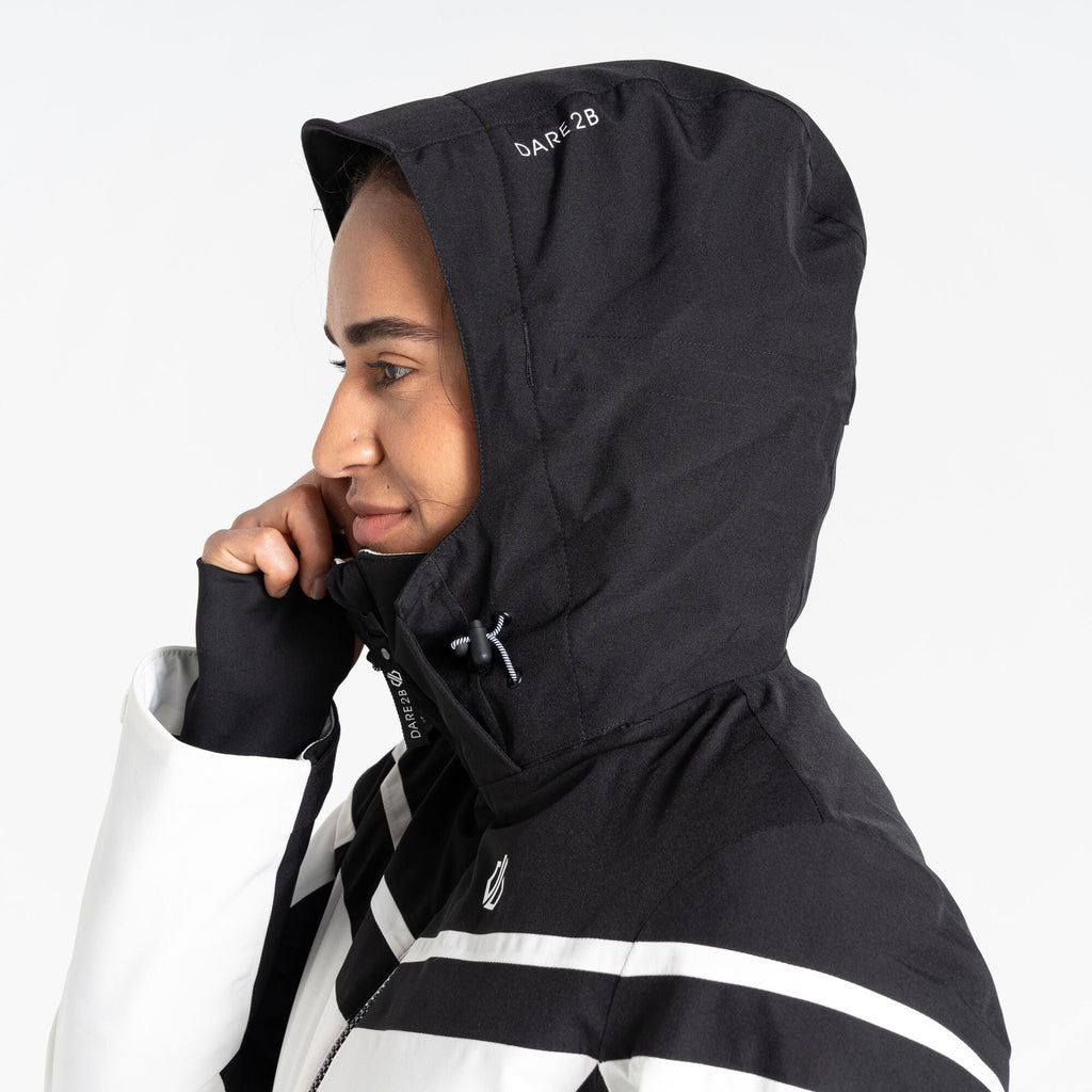Flurry Jacket - Damen Skijacke | hochwärmende Polsterung - Schwarz-Weiß Black/Blanc De Blanc Bild 4