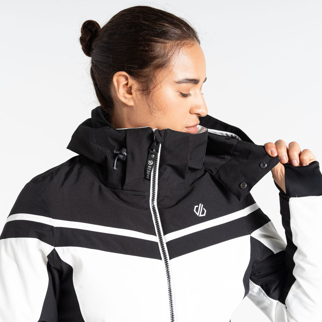 Flurry Jacket - Damen Skijacke | hochwärmende Polsterung - Schwarz-Weiß Black/Blanc De Blanc Bild 5