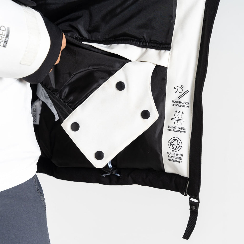 Flurry Jacket - Damen Skijacke | hochwärmende Polsterung - Schwarz-Weiß Black/Blanc De Blanc Bild 7