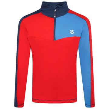 Formate II Core - Kinder Funktions T-Shirt | schnelltrocknend, Reißverschluss - Rot-Blau MnlghtDn/Val Bild 1