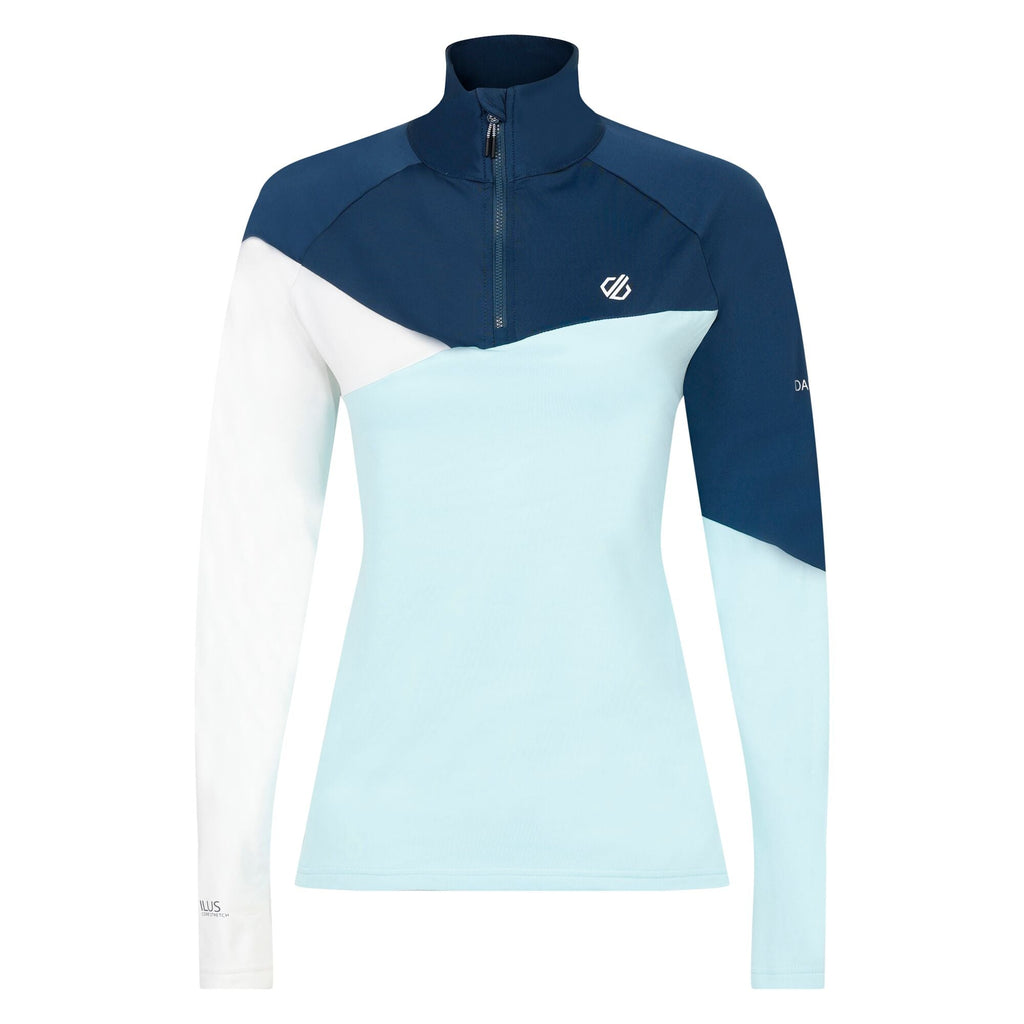 Ice II Core Stretch - Damen Midlayer | halblanger Reißverschluss - Blau Moonlight Denim/Water Ballet Bild 3