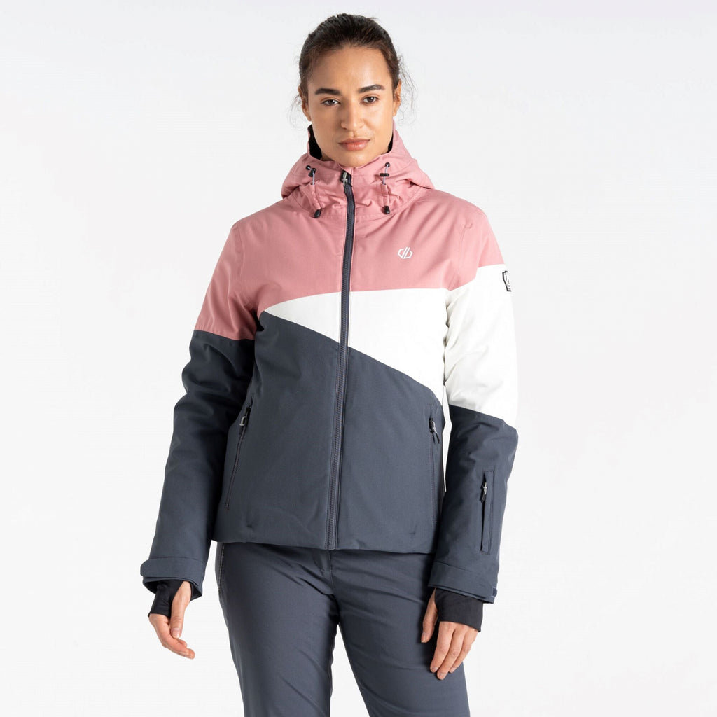 Ice III Jacket - Damen Skijacke | mit Skipass Tasche - Rosa-Grau Dusty Rose/Ebony Grey Bild 1