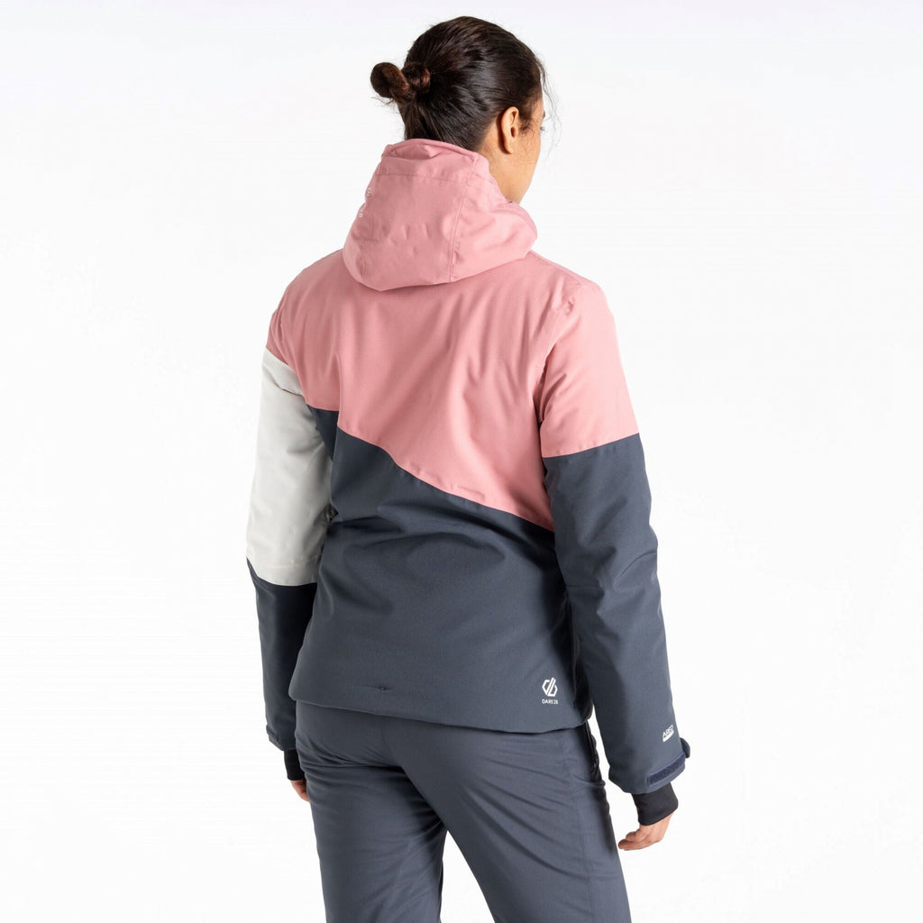 Ice III Jacket - Damen Skijacke | mit Skipass Tasche - Rosa-Grau Dusty Rose/Ebony Grey Bild 2