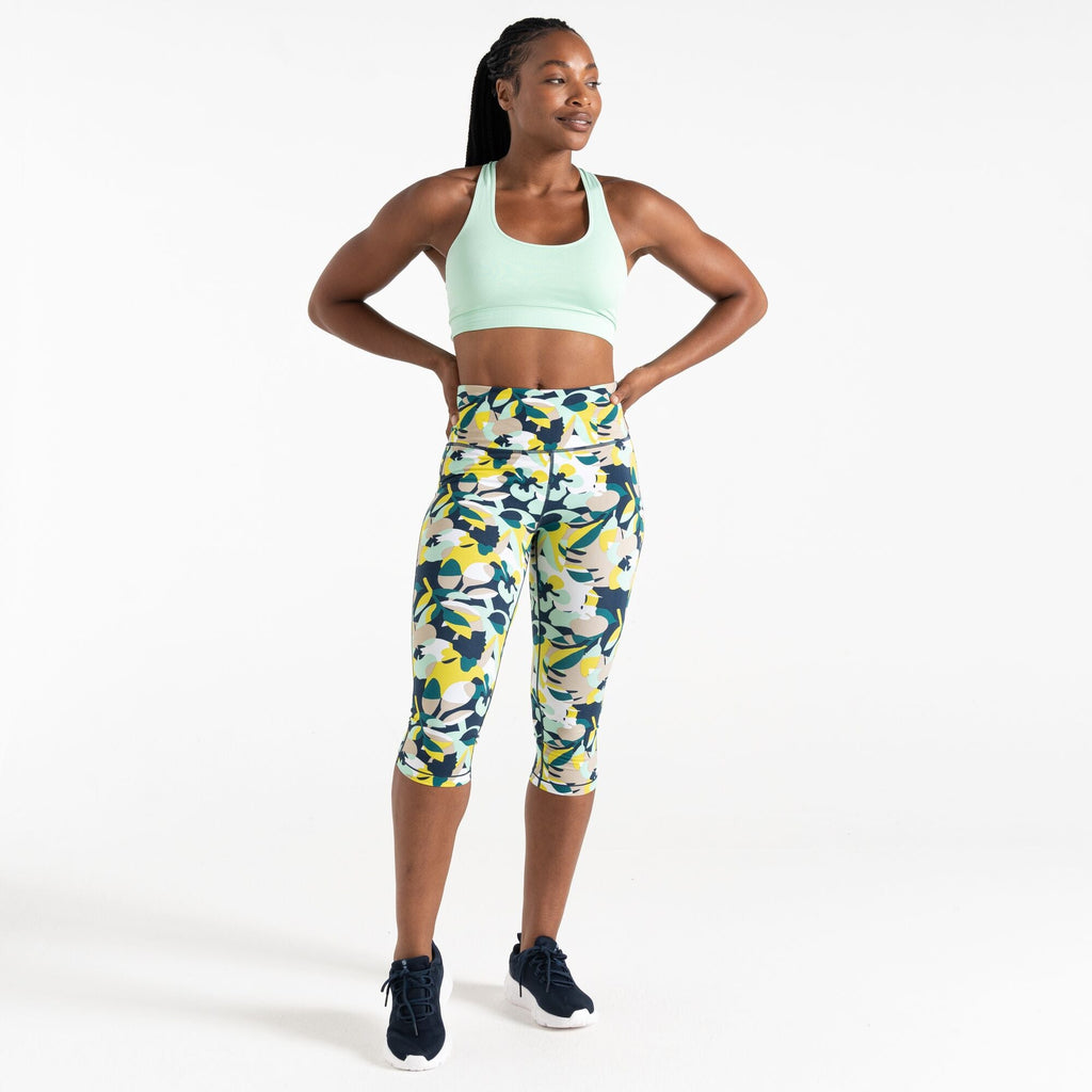 Influential 3/4 - Damen Legging | mit Tasche innen am Taillenbund - Bunt Moonlight Denim Petal Print Bild 3