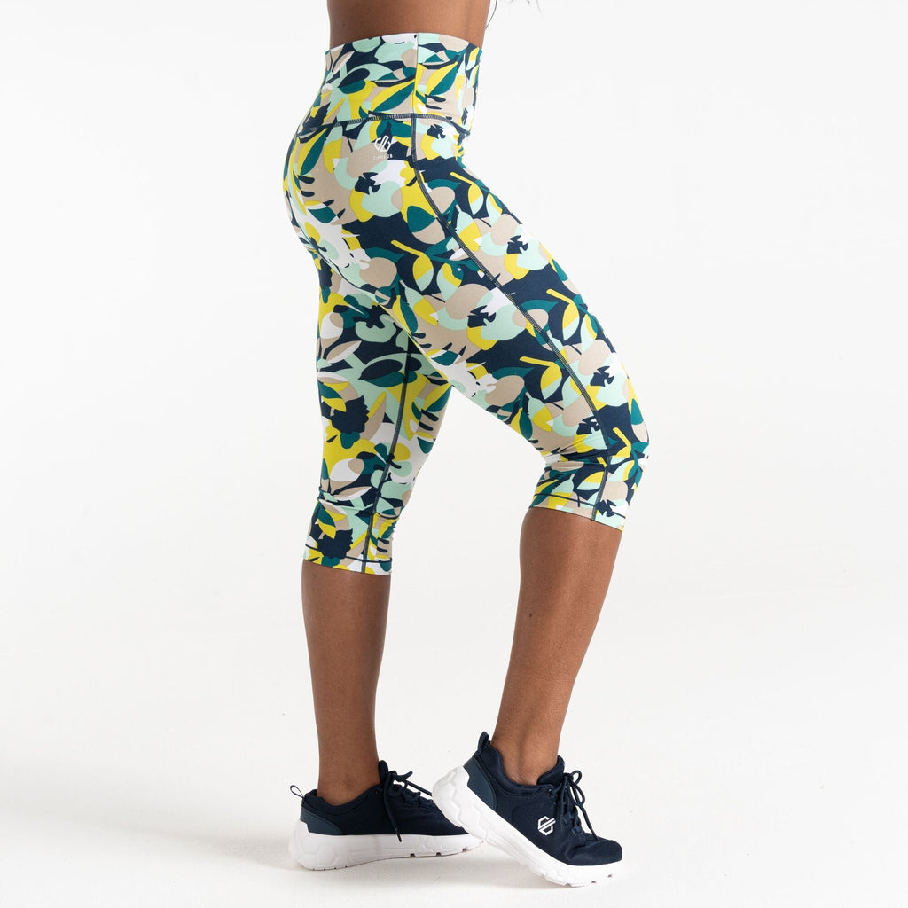 Influential 3/4 - Damen Legging | mit Tasche innen am Taillenbund - Bunt Moonlight Denim Petal Print Bild 6