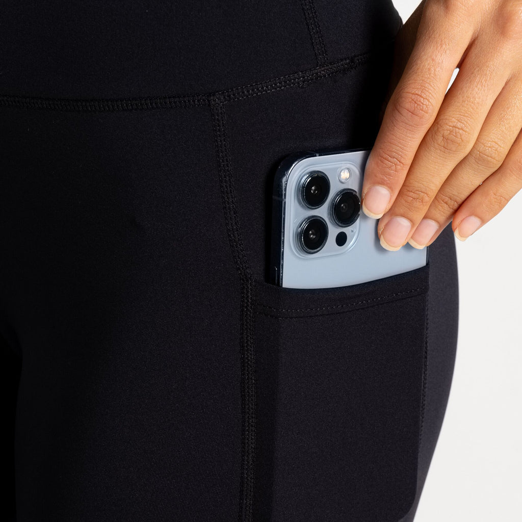 Influential II 3/4 Legging - Damen Fitnesshose | flexible Passform - Schwarz Black Bild 5