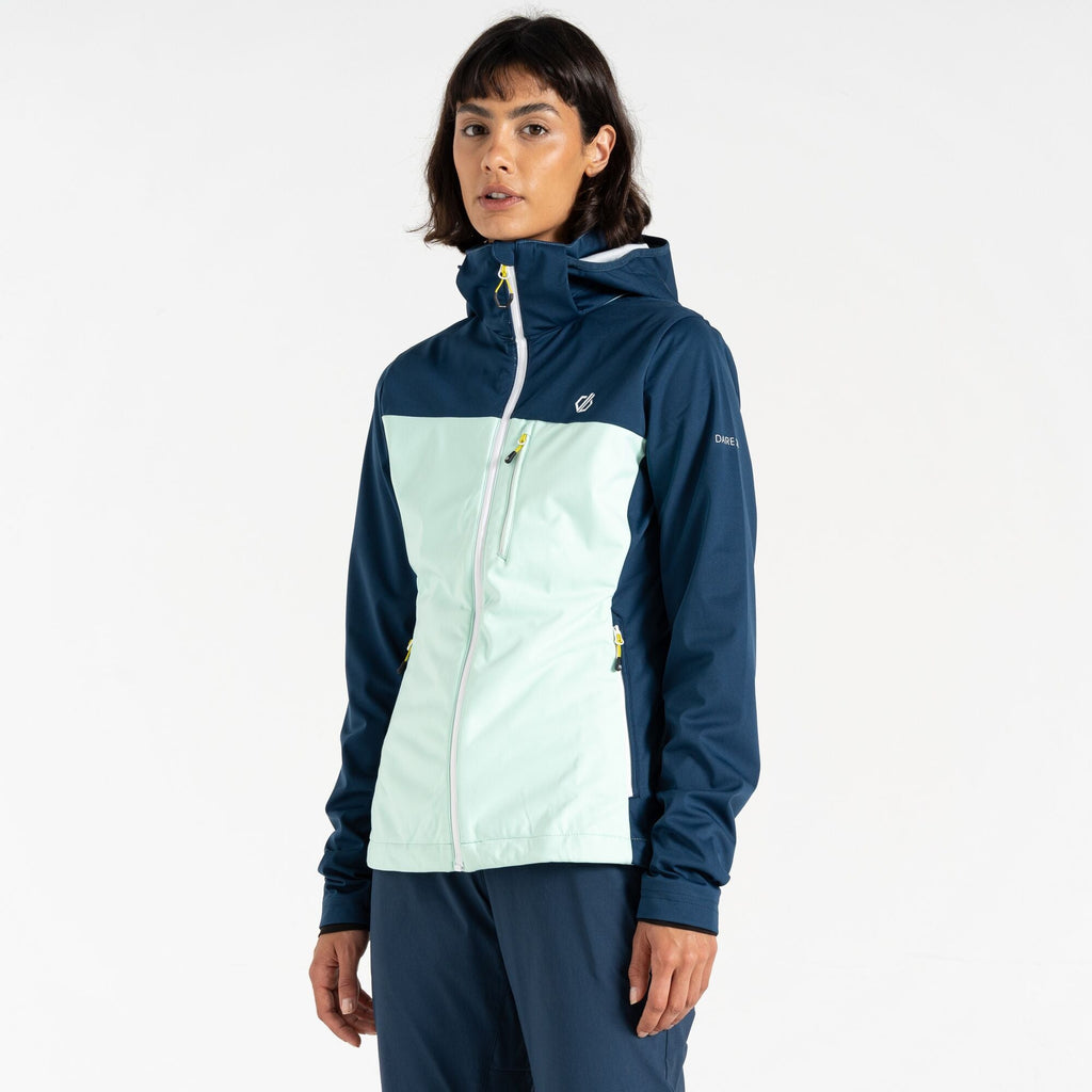 Lexan Softshell - Damen Softshelljacke | abnehmbare Kapuze - Mint Mint Green/Moonlight Denim Bild 3