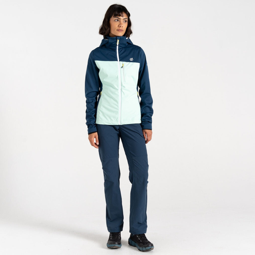 Lexan Softshell - Damen Softshelljacke | abnehmbare Kapuze - Mint Mint Green/Moonlight Denim Bild 4