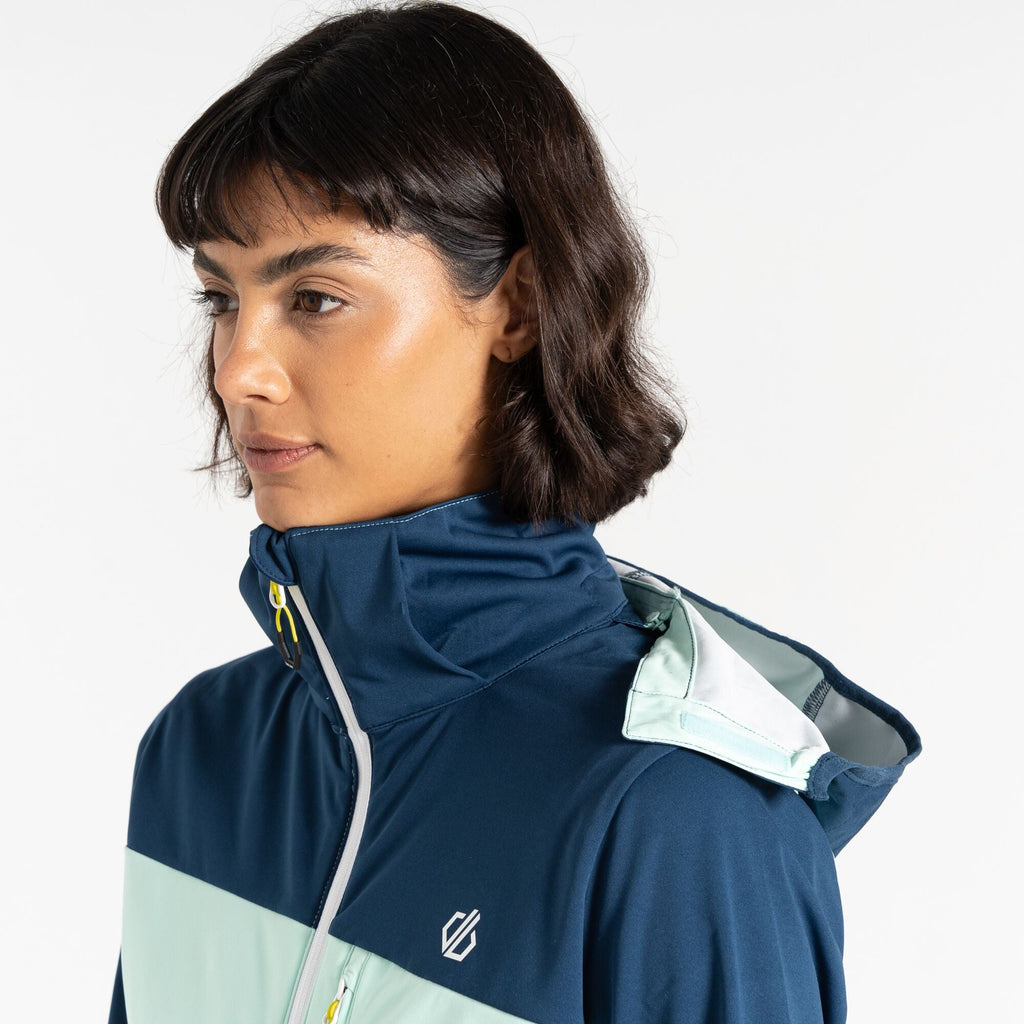 Lexan Softshell - Damen Softshelljacke | abnehmbare Kapuze - Mint Mint Green/Moonlight Denim Bild 6