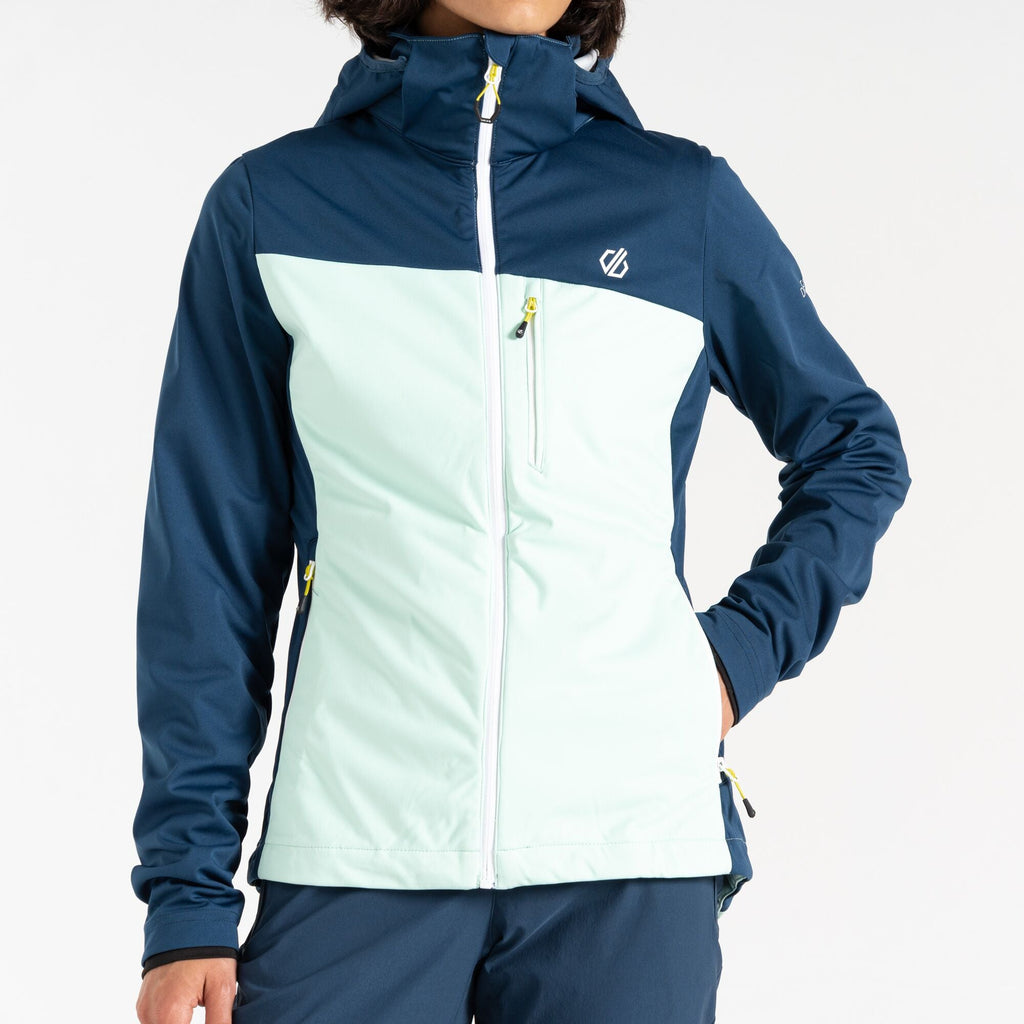 Lexan Softshell - Damen Softshelljacke | abnehmbare Kapuze - Mint Mint Green/Moonlight Denim Bild 7