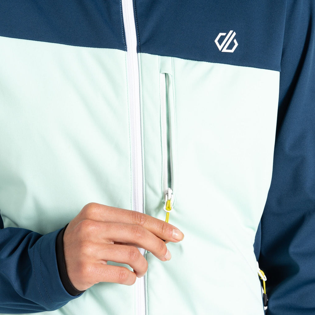 Lexan Softshell - Damen Softshelljacke | abnehmbare Kapuze - Mint Mint Green/Moonlight Denim Bild 8
