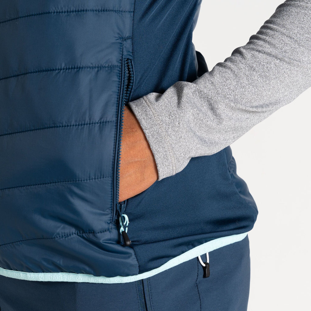 Liven Gilet - Damen Gilet | teilelastischer Saum - Blau MoonLt Denim Bild 3