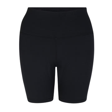 LoungeAbout Short - Damen Trainingshorts | offene Tasche innen am Taillenbund - Schwarz Black Bild 1