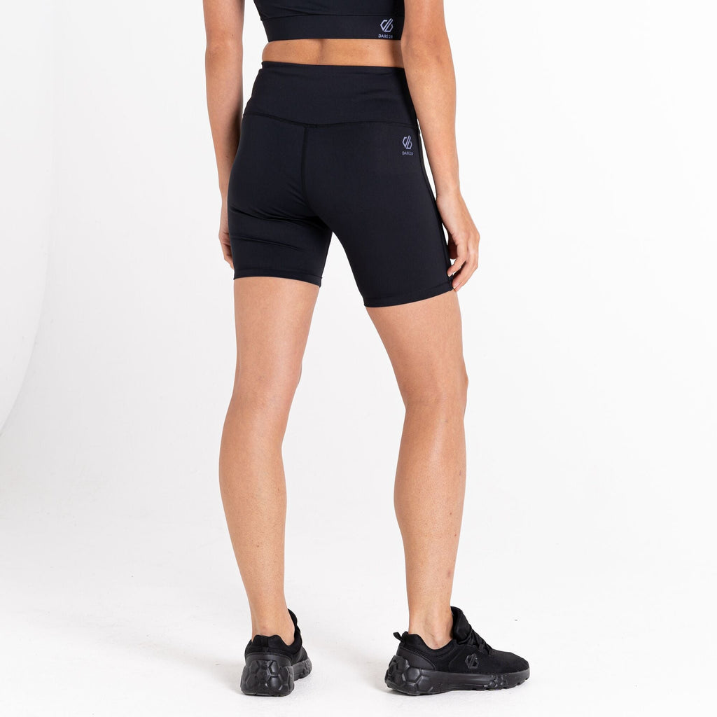 LoungeAbout Short - Damen Trainingshorts | offene Tasche innen am Taillenbund - Schwarz Black Bild 5