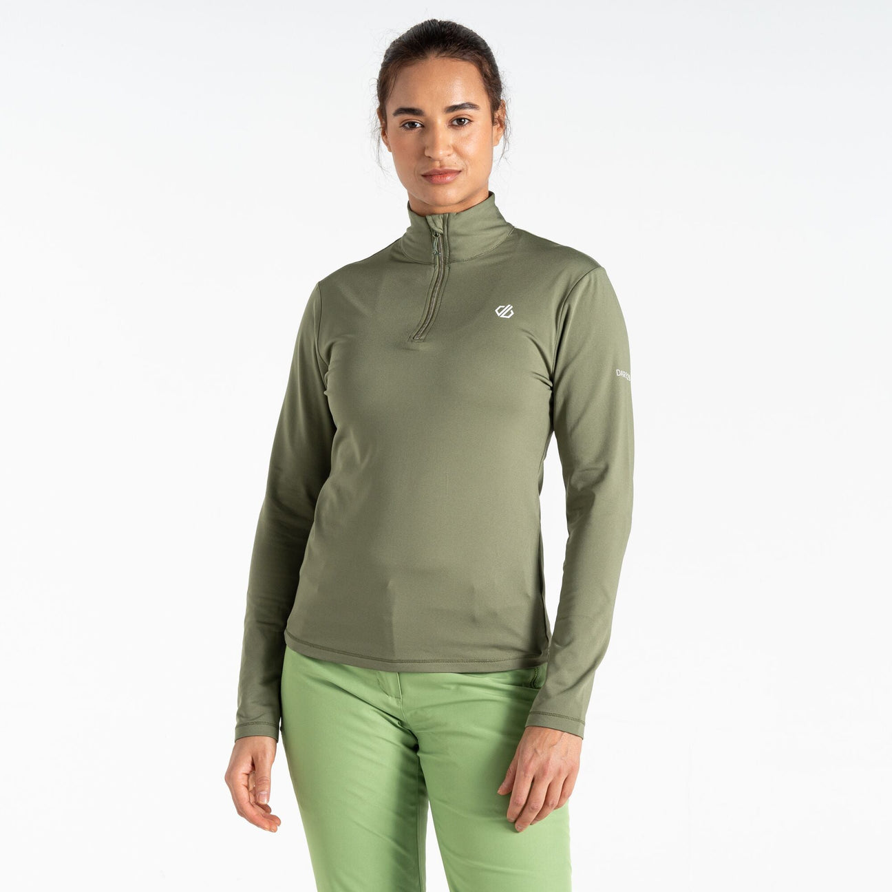 Lowline II Stretch - Damen Midlayer | halblanger RV - Olive Olivine Green Bild 1