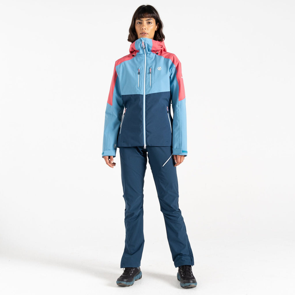 Pitching Jacket - Damen Jacke | wasserdichtes Stretchmaterial - Blau Niagara Blue/Sorbet Pink Bild 3