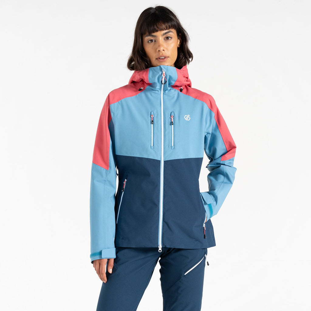Pitching Jacket - Damen Jacke | wasserdichtes Stretchmaterial - Blau Niagara Blue/Sorbet Pink Bild 7